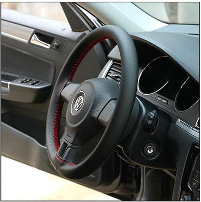 AUTOXBERT 38cm/15 Inch Hand Sewing Steering Wheel Cover