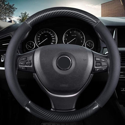 KAFEEK Classic Carbon Fiber Steering Wheel Cover