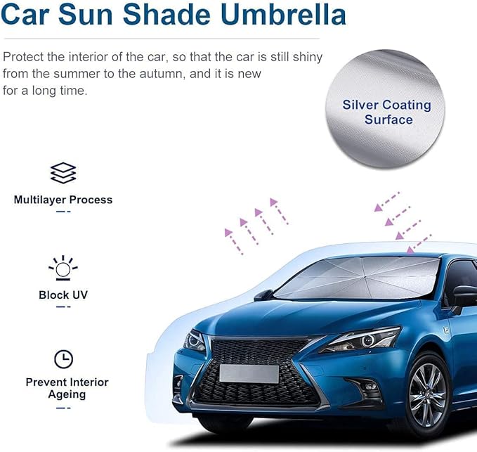 NC Car Windshield Sun Shade Foldable car Sun Umbrella,