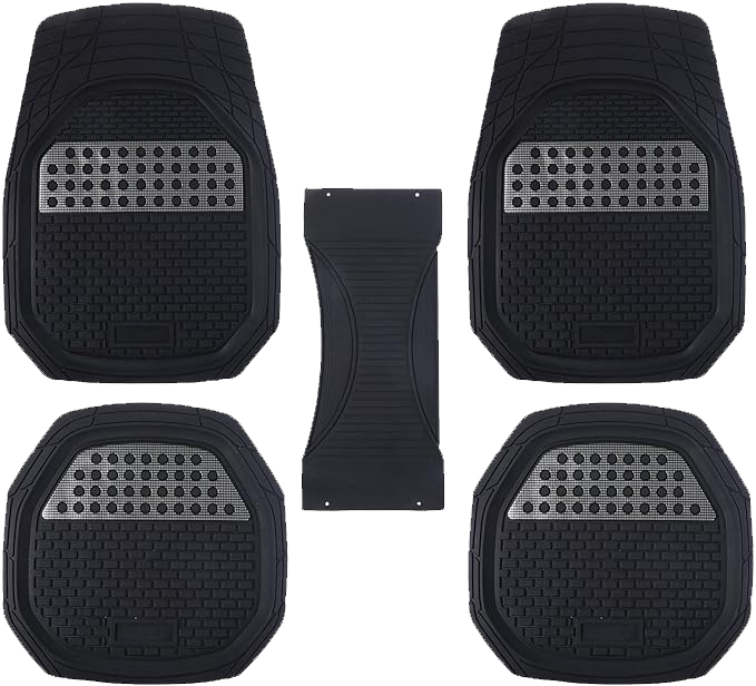 3D Car Mat 4pc Front &amp; Rear Rubber Floor Mats for Cars,